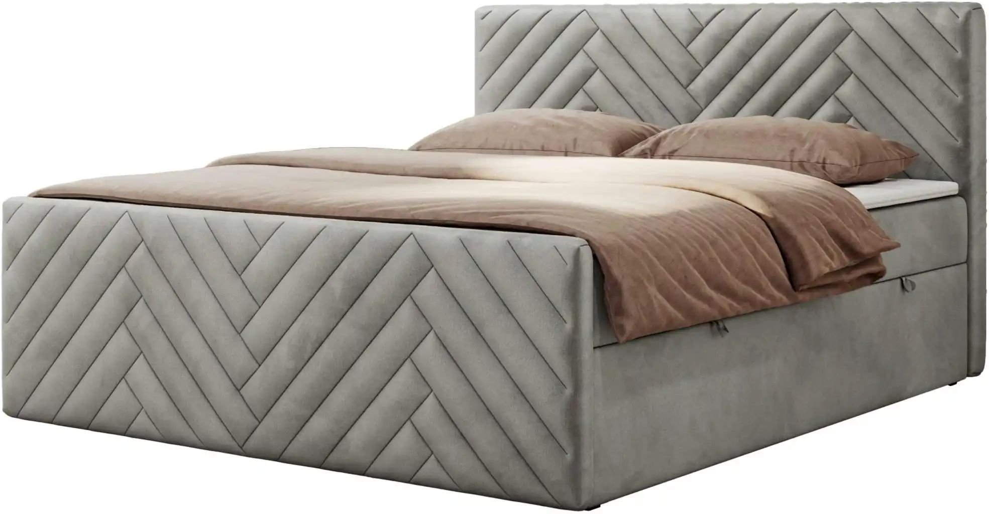 Boxbett mit Bettkasten Paris Duo ¦ grau ¦ Maße (cm): B: 141 H: 110 Betten > Komfortbetten - Höffner