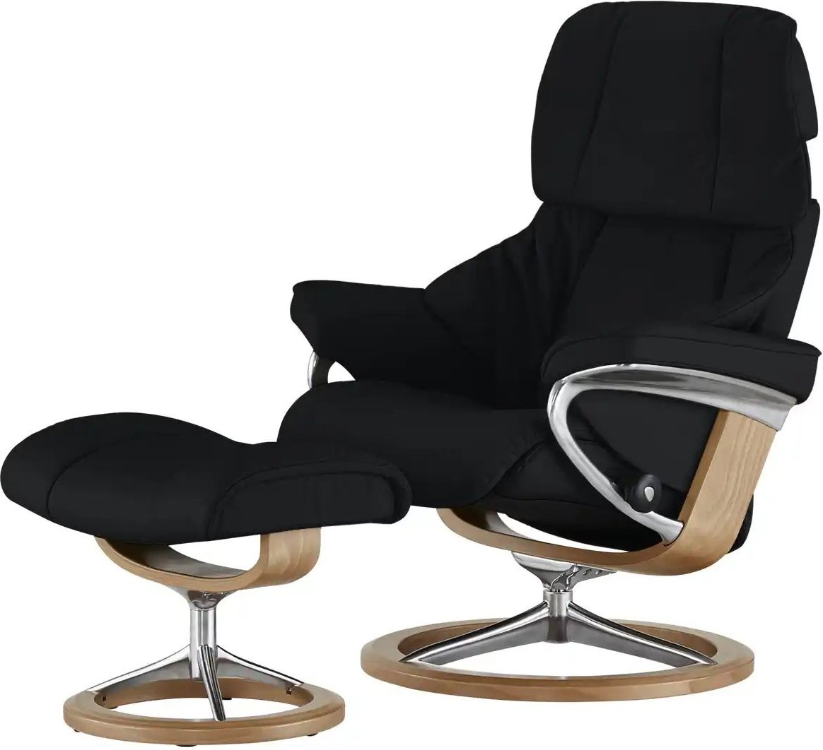 Stressless Relaxsessel mit Hocker Reno S ¦ schwarz ¦ Maße (cm): B: 79 H: 109 T: 75.0 Polstermöbel > Sessel > Fernsehses...