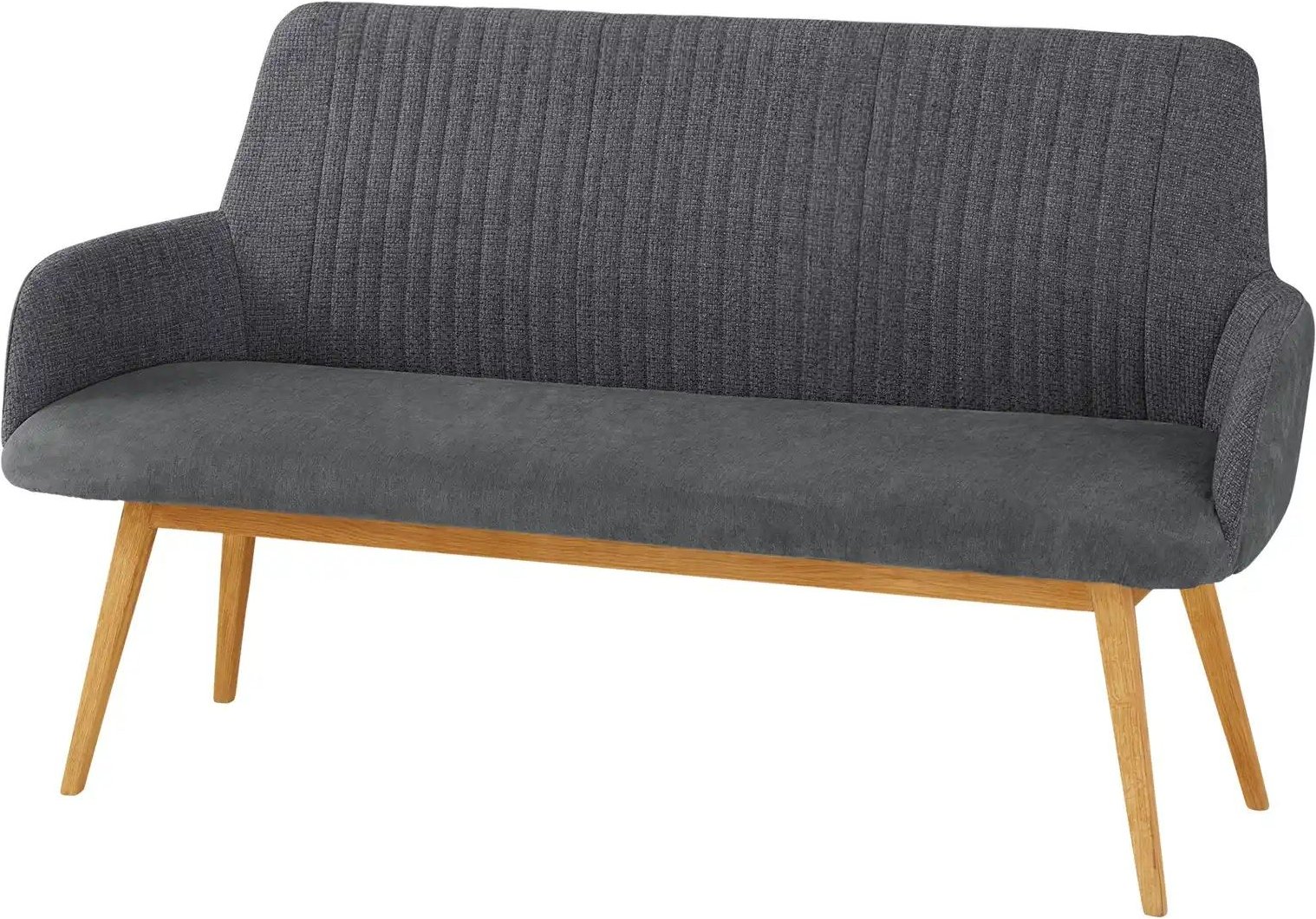 Woodford Polsterbank mit Kombi-Bezug Menda ¦ grau ¦ Maße (cm): B: 157 H: 90 T: 60.0 Bänke > Einzelbänke - Höffner