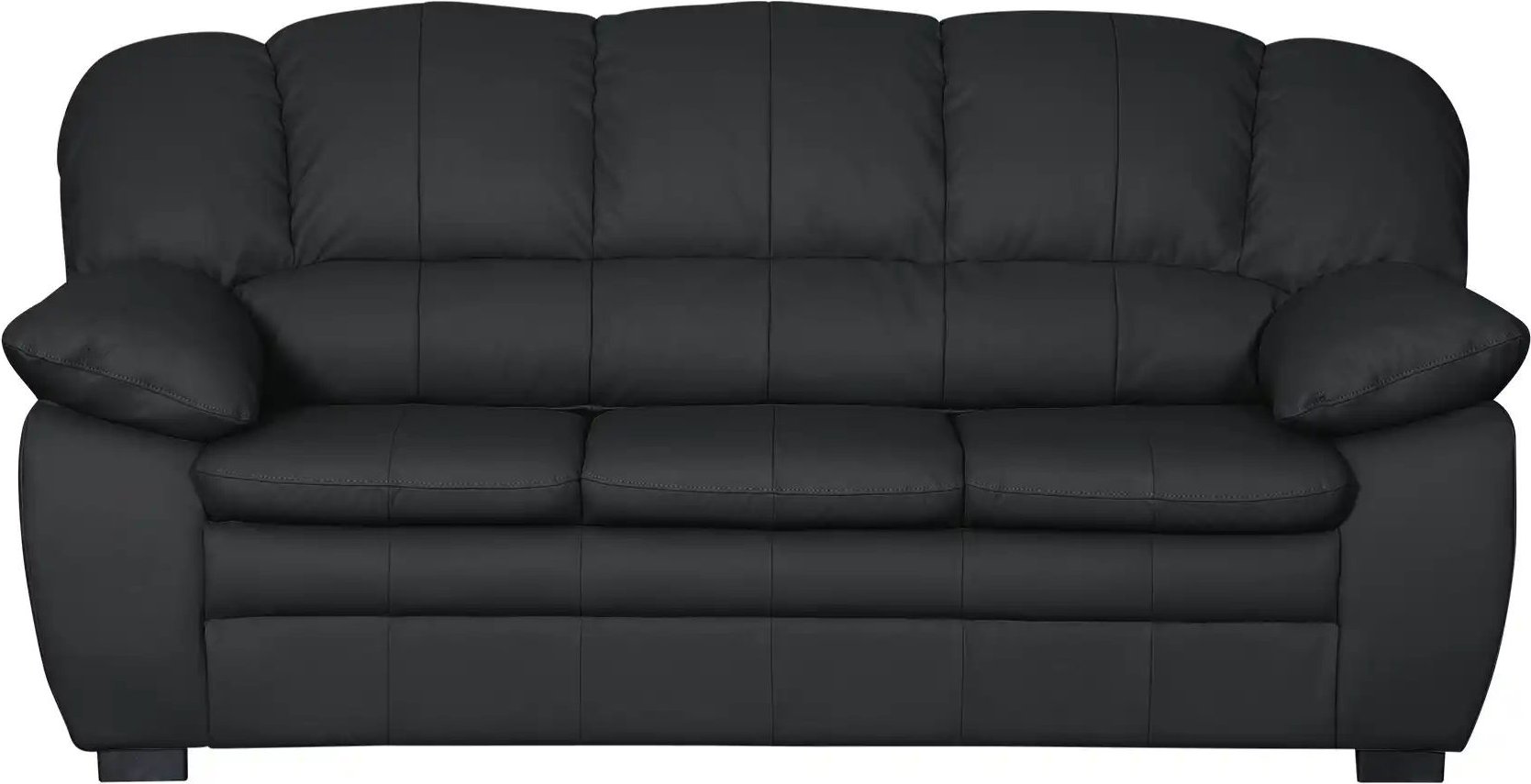 uno Ledersofa aus Echtleder Casino ¦ schwarz ¦ Maße (cm): B: 191 H: 88 T: 92.0 Polstermöbel > Sofas > 3-Sitzer - Höffner