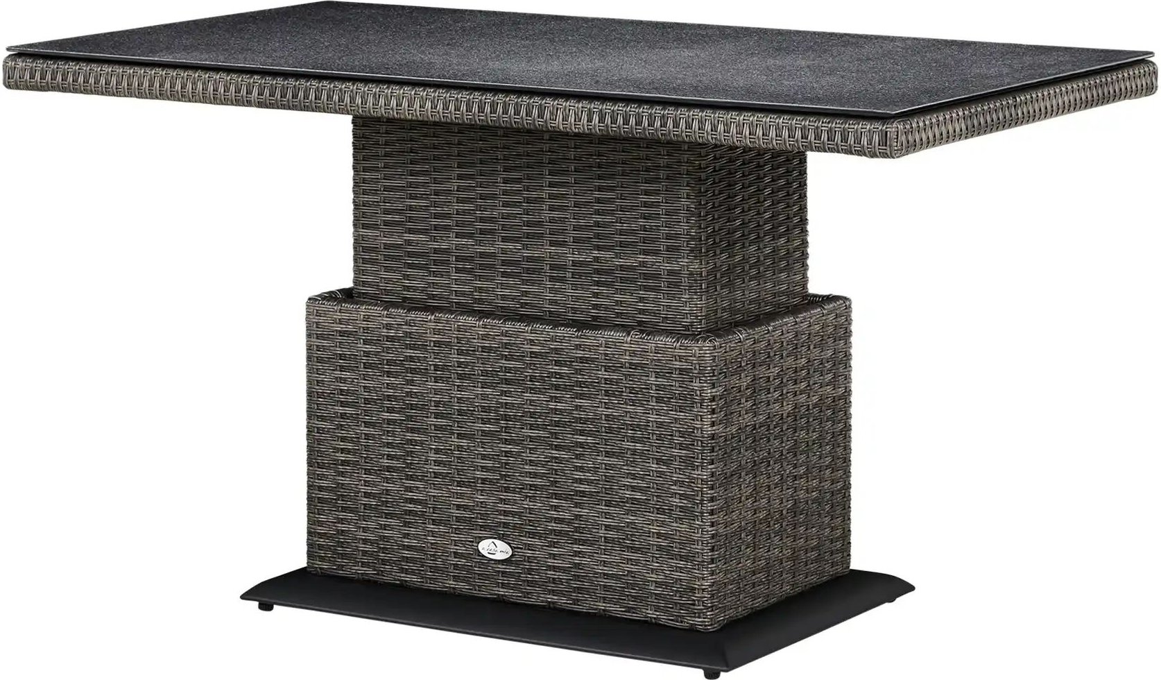 a casa mia Gartentisch höhenverstellbar Padua ¦ grau ¦ Maße (cm): B: 75 H: 47 Garten > Gartenmöbel > Gartentische - Höff...