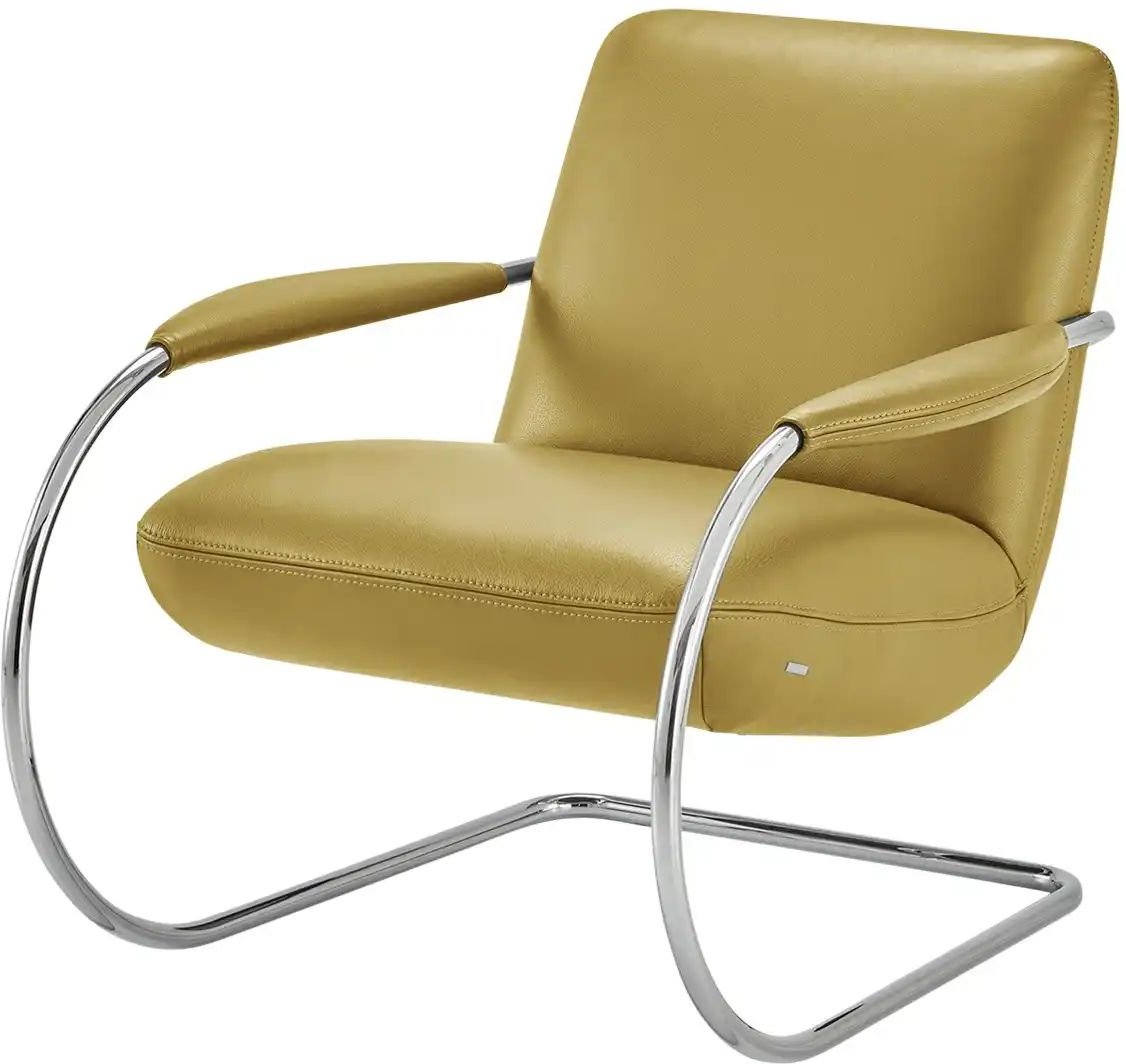 KOINOR Freischwingersessel aus Echtleder Jingle ¦ grün ¦ Maße (cm): B: 80 H: 83 T: 95.0 Polstermöbel > Sessel > Lederses...