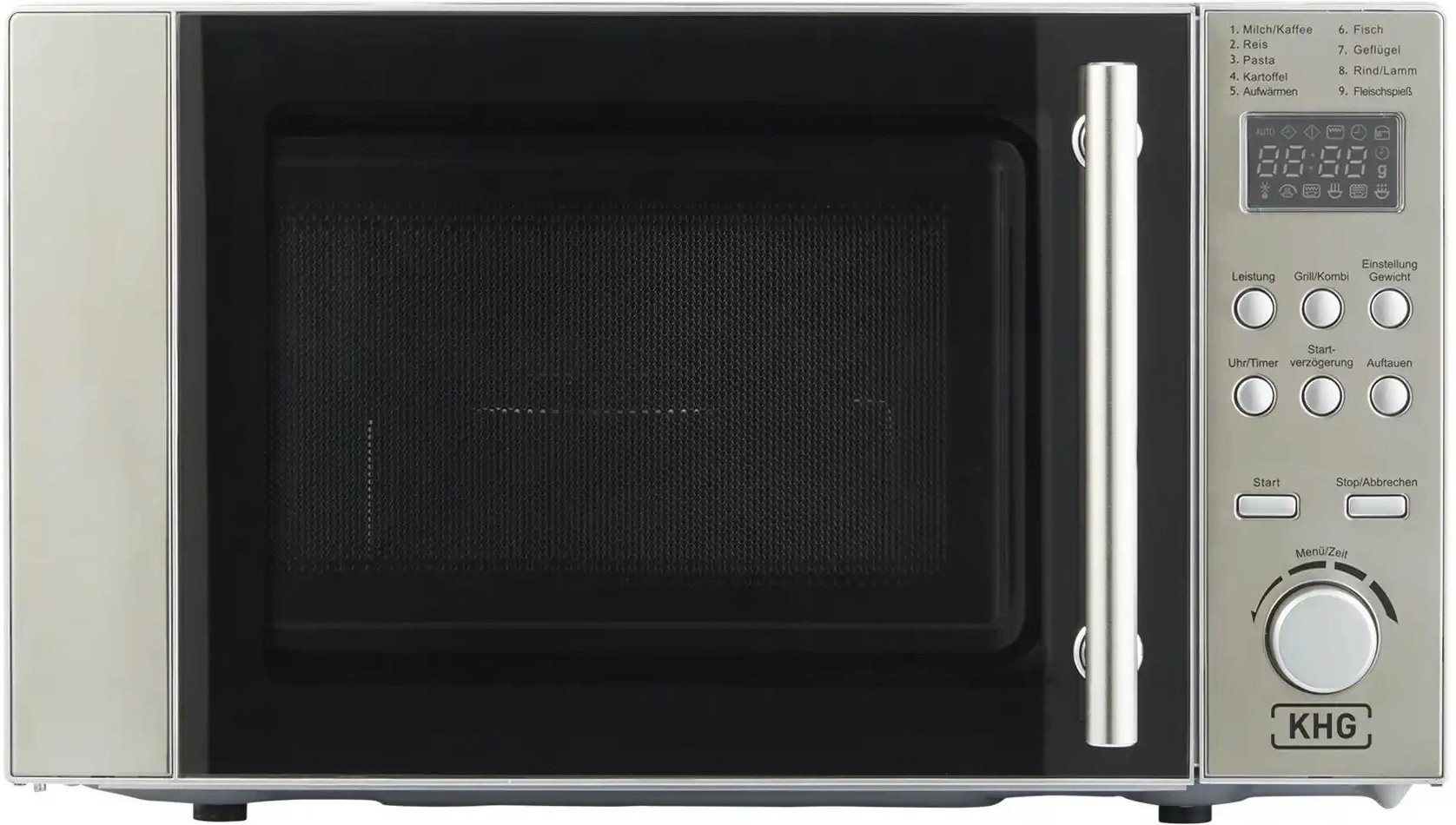 KHG Mikrowelle MW-20.1GS ¦ silber ¦ Glas,Metall,Kunststoff ¦ Maße (cm): B: 45,2 H: 26,2 T: 36.5 Elektrokleingeräte > Mi...