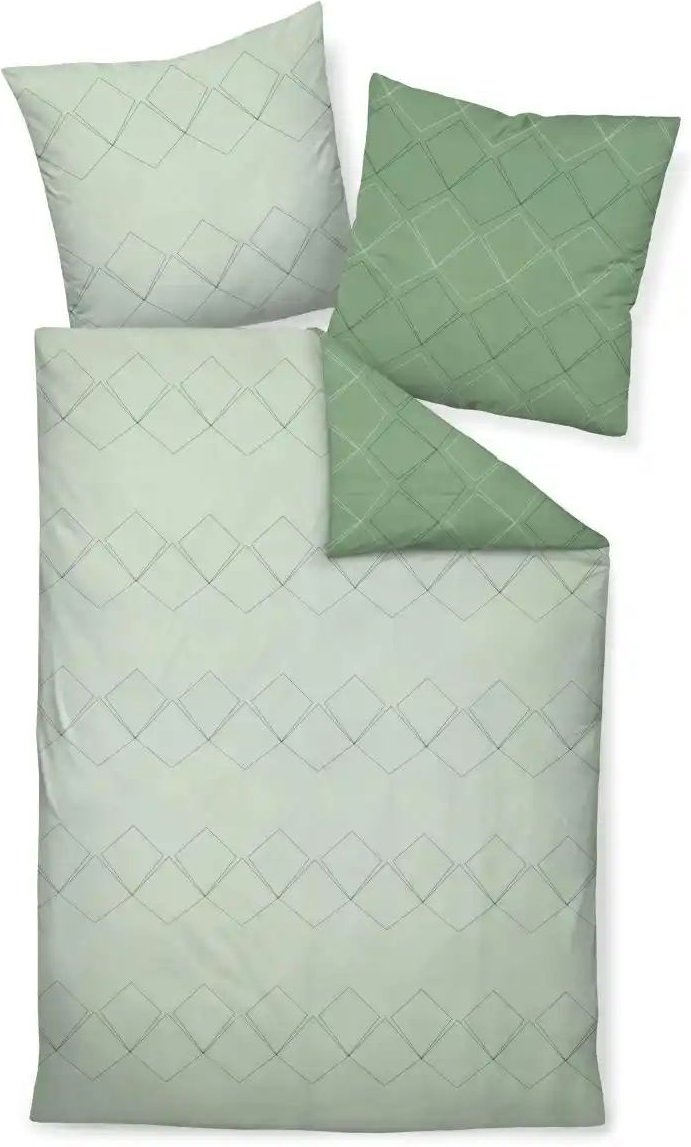 Janine Mako-Satin Bettwäsche ¦ grün ¦ Maße (cm): B: 27 H: 3,7 Bettwaren > Bettwäsche > Bettwäsche ganzjährig - Höffner