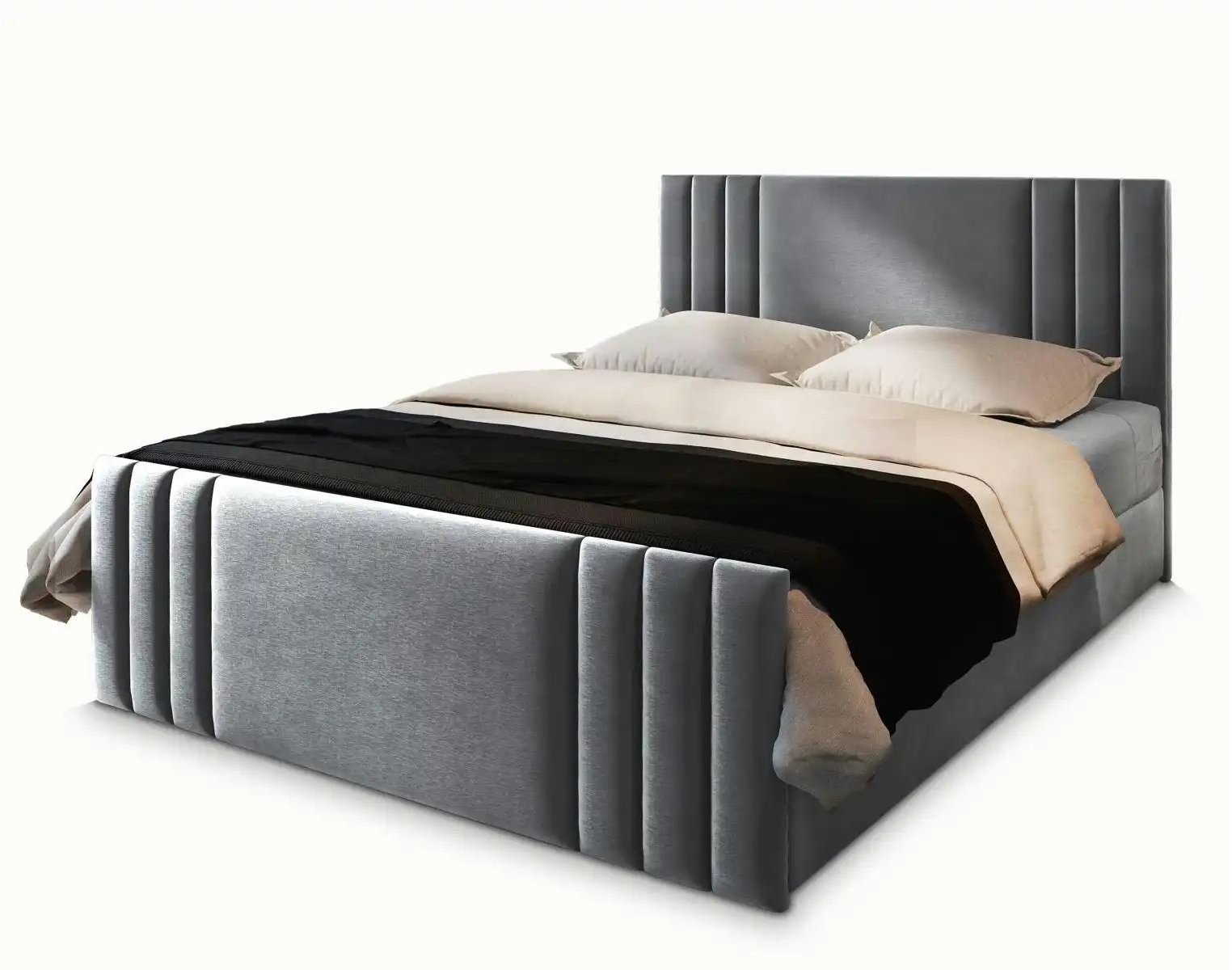 MASSENO Boxbett mit Bettkasten Kanes ¦ grau ¦ Maße (cm): B: 160 H: 98 Betten > Polsterbetten - Höffner