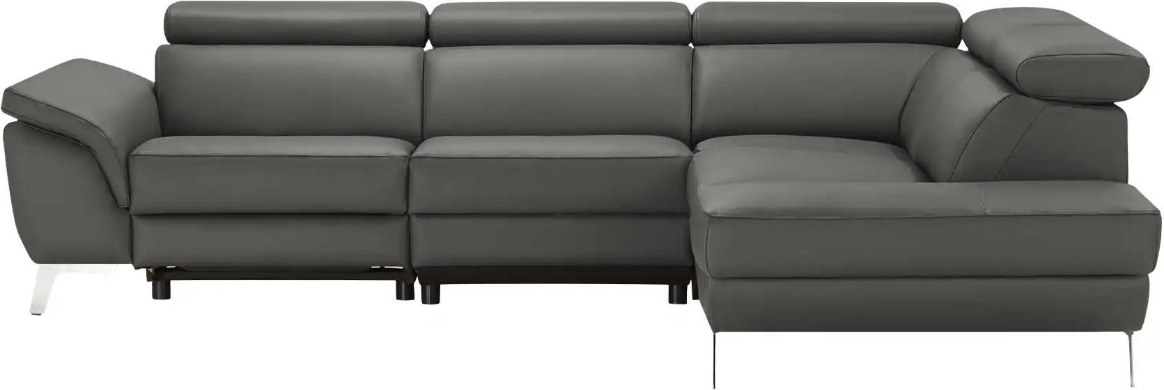 Thumbnail - uno Ecksofa Leder Dallas ¦ grau ¦ Maße (cm): B: 283 H: 74 T: 228.0 Polstermöbel > Sofas > Ecksofas - Höffner