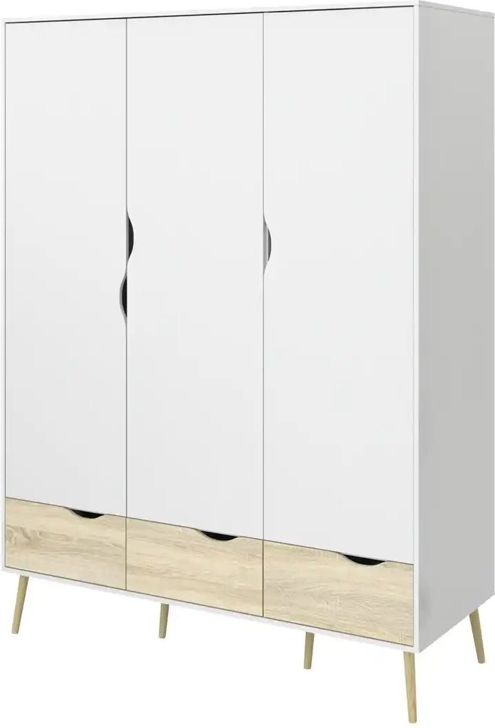 Kleiderschrank Ogna ¦ weiß ¦ Maße (cm): B: 147 H: 200 T: 58.0 Schränke > Kleiderschränke > Drehtürenschränke - Höffner