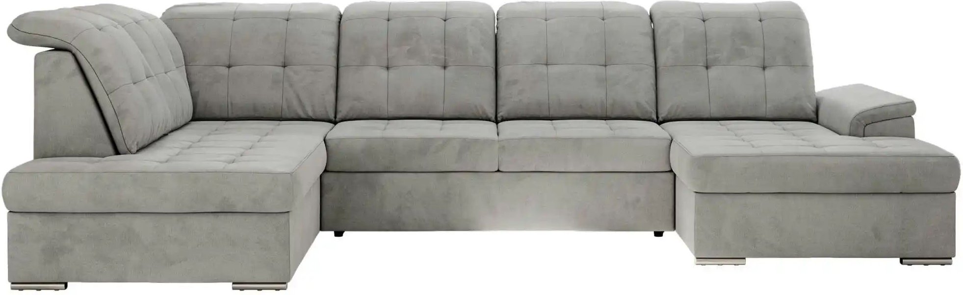 Wohnlandschaft mit Schlaffunktion Madrito ¦ grau ¦ Maße (cm): B: 323 H: 89 Polstermöbel > Sofas > Schlafsofas - Höffner