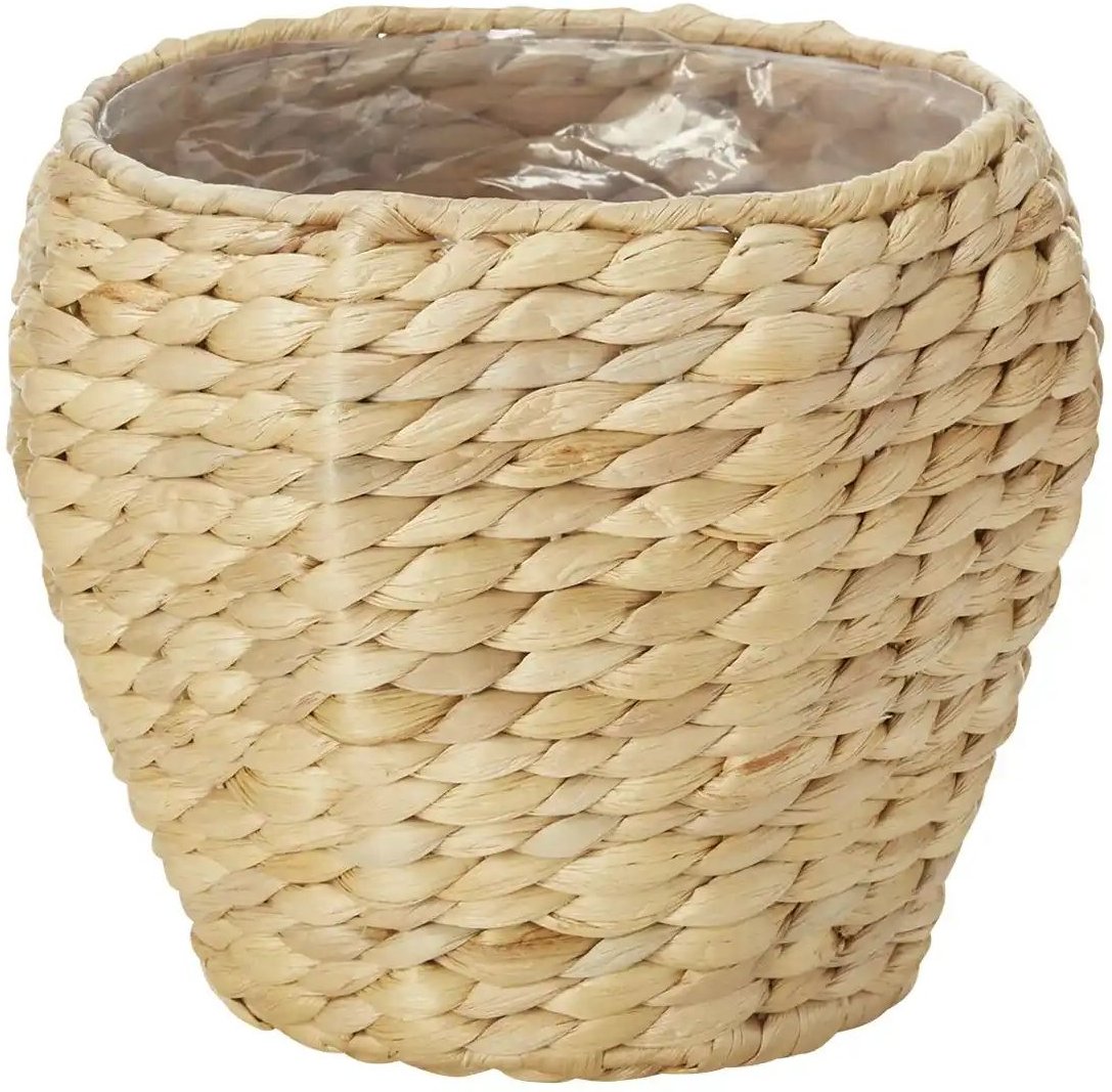 HOME STORY Übertopf ¦ braun ¦ Wasserhyazinthe,Kunststoff ¦ Maße (cm): H: 19 Ø: 24 Accessoires > Dekoartikel - Höffner