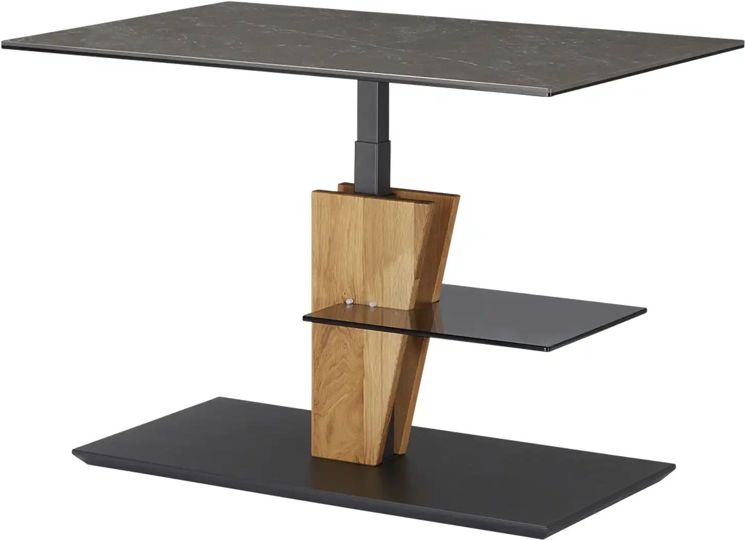 Couchtisch Valdara ¦ schwarz ¦ Maße (cm): B: 60 H: 47 Tische > Couchtische > Couchtische höhenverstellbar - Höffner