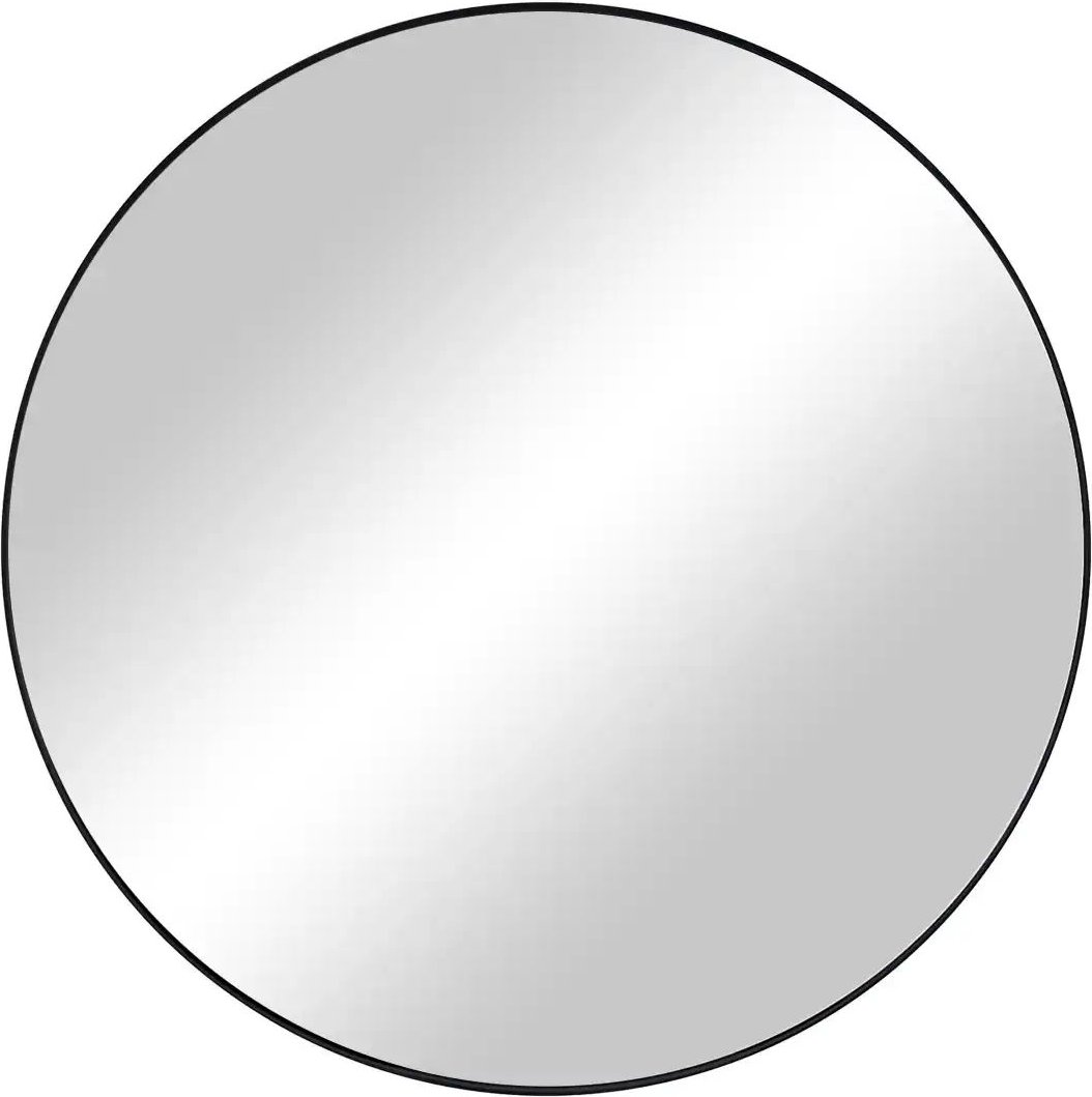 Spiegel 80 cm Liya ¦ schwarz ¦ Glas,Aluminium,Metall Ø: 80 Accessoires > Spiegel - Höffner