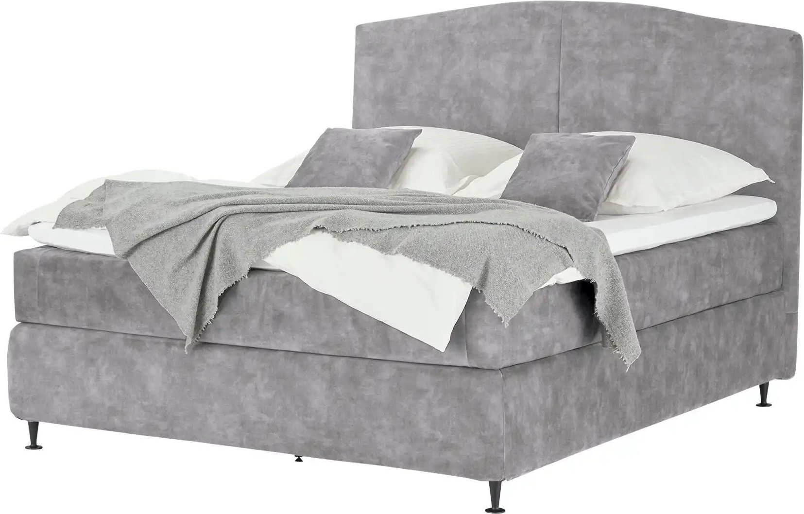 Kings and Queens Boxspringbett Skyer ¦ grau ¦ Maße (cm): B: 164 H: 132 Betten > Boxspringbetten - Höffner