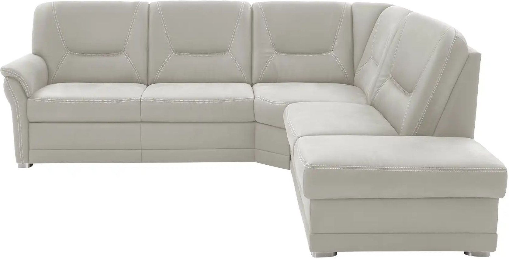 Thumbnail - meinSofa Ecksofa aus Mikrofaser Edda ¦ silber ¦ Maße (cm): B: 253 H: 96 T: 238.0 Polstermöbel > Sofas > Ecksofas - Höffn...