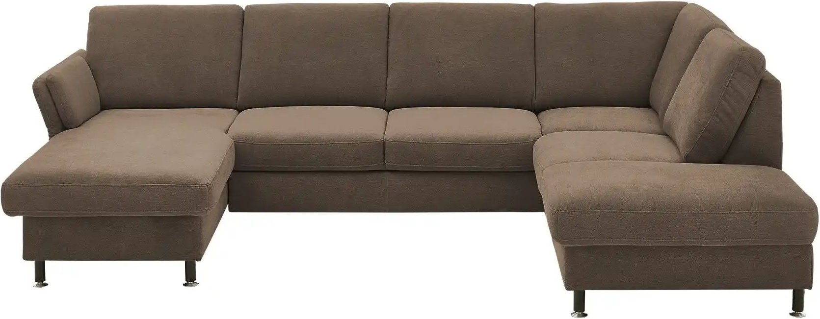 meinSofa Wohnlandschaft aus Flachgewebe Veit ¦ braun ¦ Maße (cm): B: 305 H: 90 T: 200.0 Polstermöbel > Sofas > Wohnlands...