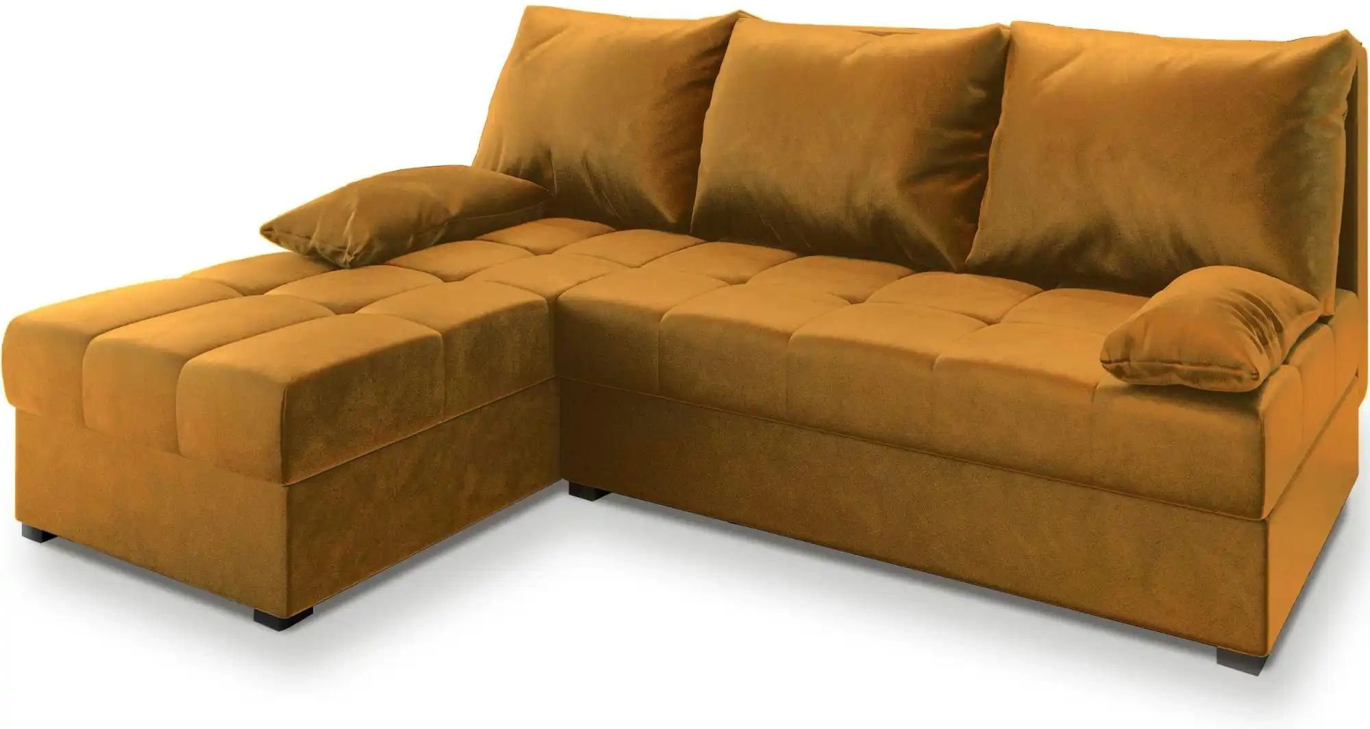 MASSENO Ecksofa mit Schlaffunktion Rita ¦ orange ¦ Maße (cm): B: 200 H: 85 Polstermöbel > Sofas > 3-Sitzer - Höffner