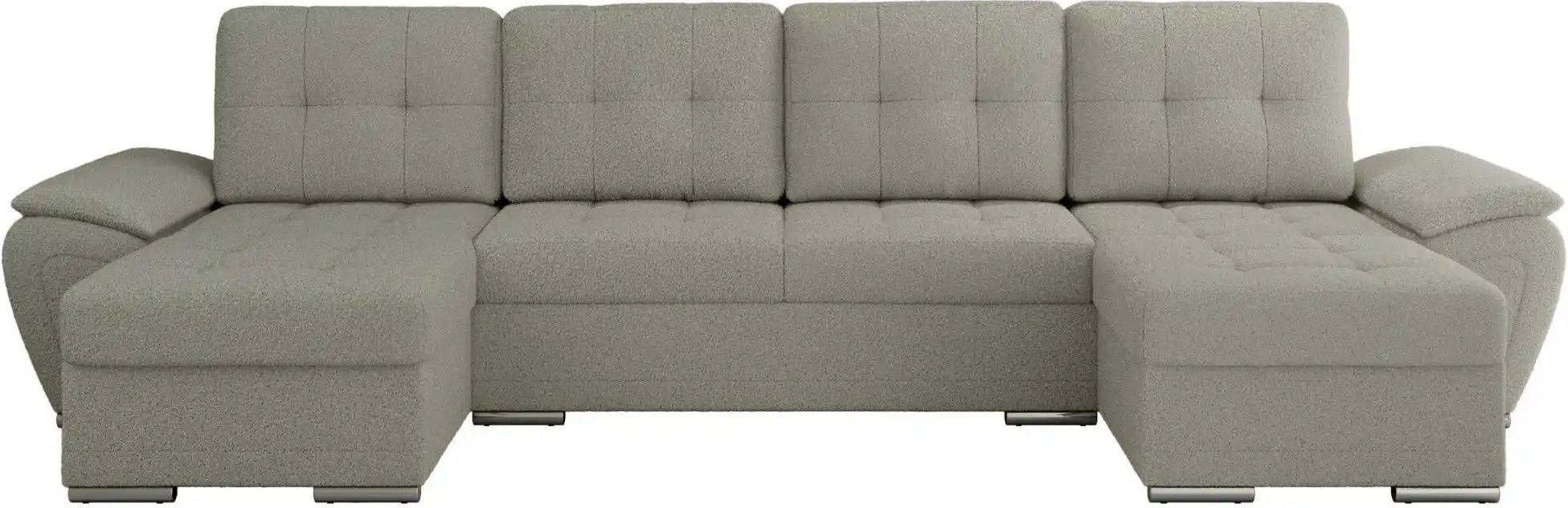 Wohnlandschaft mit Schlaffunktion Umbria ¦ grau ¦ Maße (cm): B: 336 H: 85 Polstermöbel > Sofas > Wohnlandschaften - Höff...