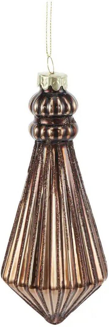 HOME STORY Weihnachtsbaumschmuck ¦ braun ¦ Glas,Aluminium ¦ Maße (cm): H: 15,5 Ø: 7 Weihnachten - Höffner