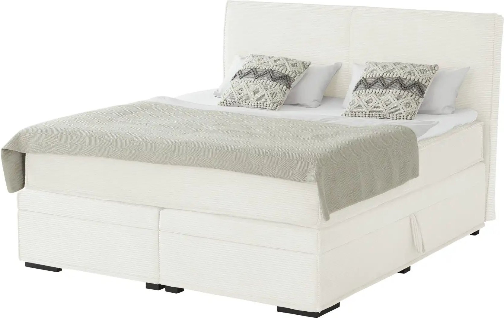 Thumbnail - Boxi Boxspringbett mit Bettkasten Boxi Urban ¦ creme ¦ Maße (cm): B: 180 H: 125 Betten > Boxspringbetten - Höffner