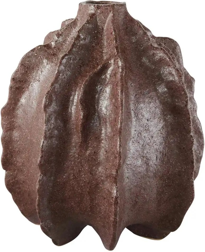 HOME STORY Vase   ¦ braun ¦ Steingut ¦ Maße (cm): H: 25,5  Ø: 22 Accessoires > Vasen - Höffner