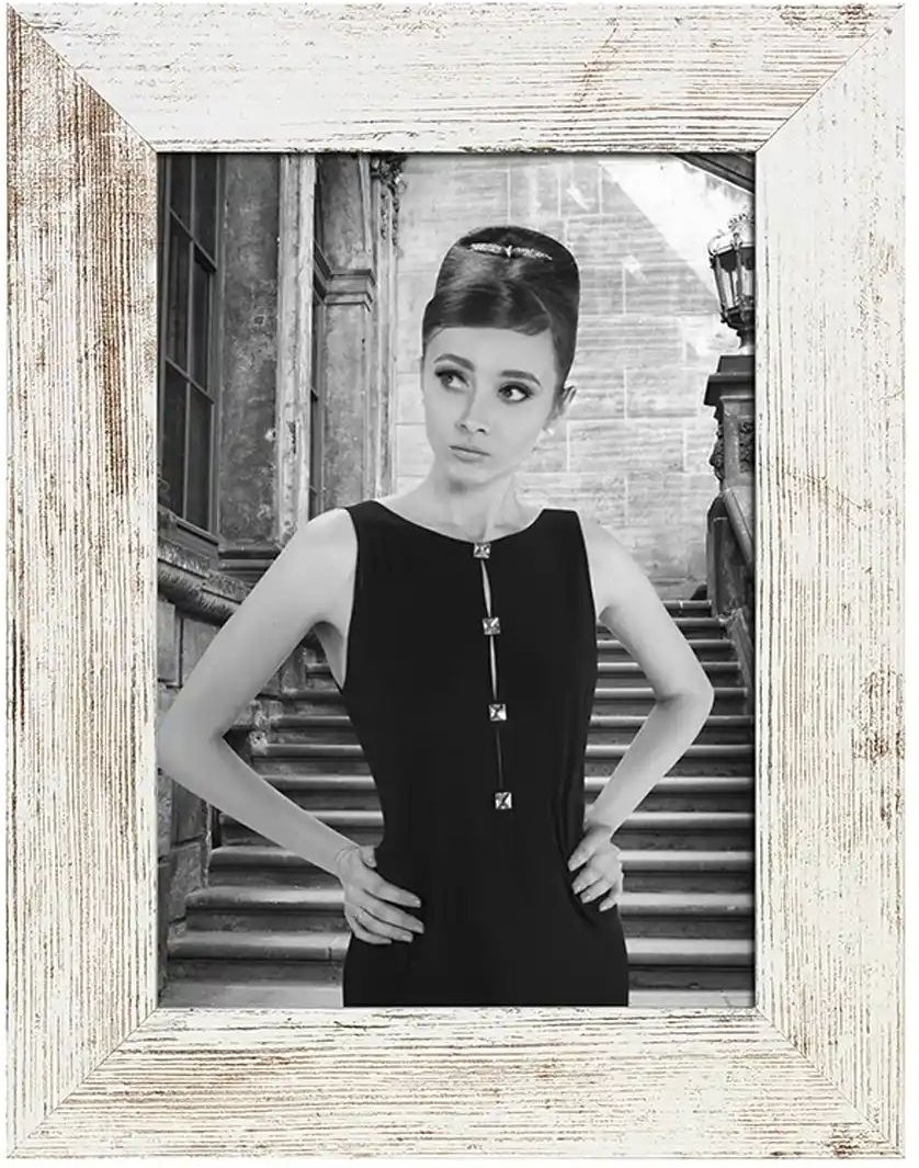 Bilderrahmen 13x18 cm Hollywood ¦ weiß ¦ Massivholz ¦ Maße (cm): B: 18 H: 23 T: 1.5 Accessoires > Bilderrahmen - Höffne...