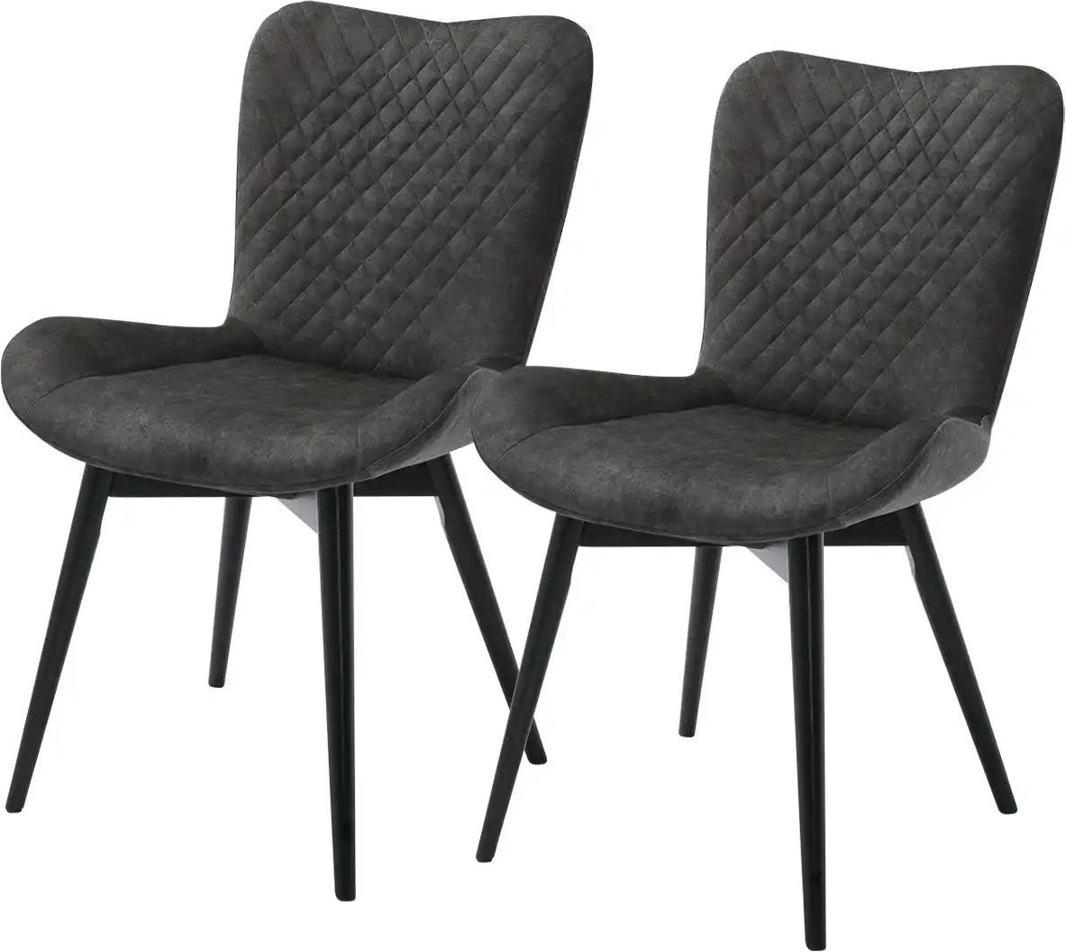 Gray & Jones 2er Set Esszimmerstuhl mit Diamant-Steppung Tierra Fuego Two ¦ grau ¦ Maße (cm): B: 58 H: 88 T: 67.0 Stühle...