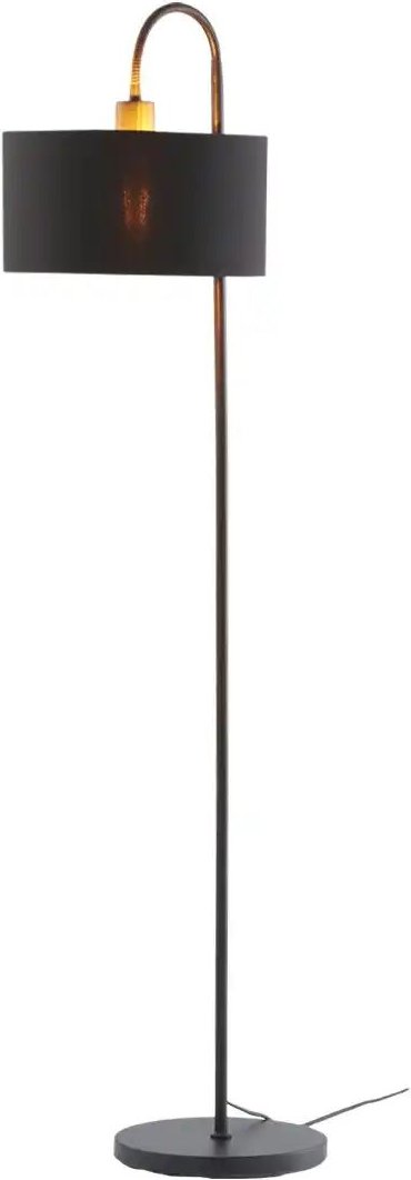 KHG Stehleuchte 1-flammig schwarz/goldfarben ¦ schwarz ¦ Maße (cm): B: 53 H: 137 T: 30.0 Lampen & Leuchten > Stehlam...