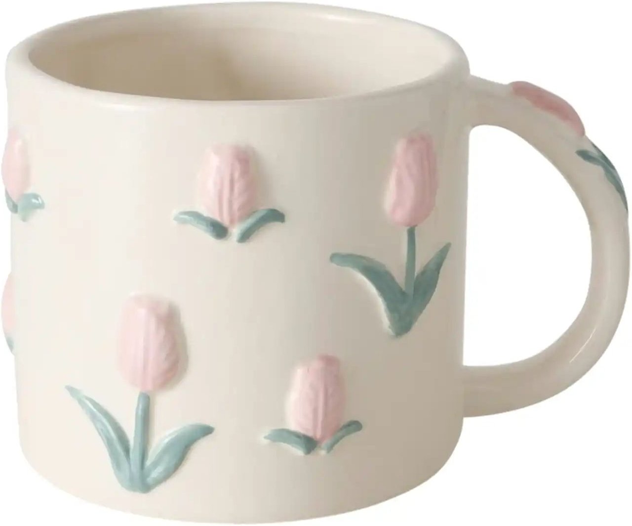 Becher Tulpen ¦ weiß ¦ Steinzeug/Steingut ¦ Maße (cm): H: 9,5 Ø: 10.5 Geschirr > Becher - Höffner