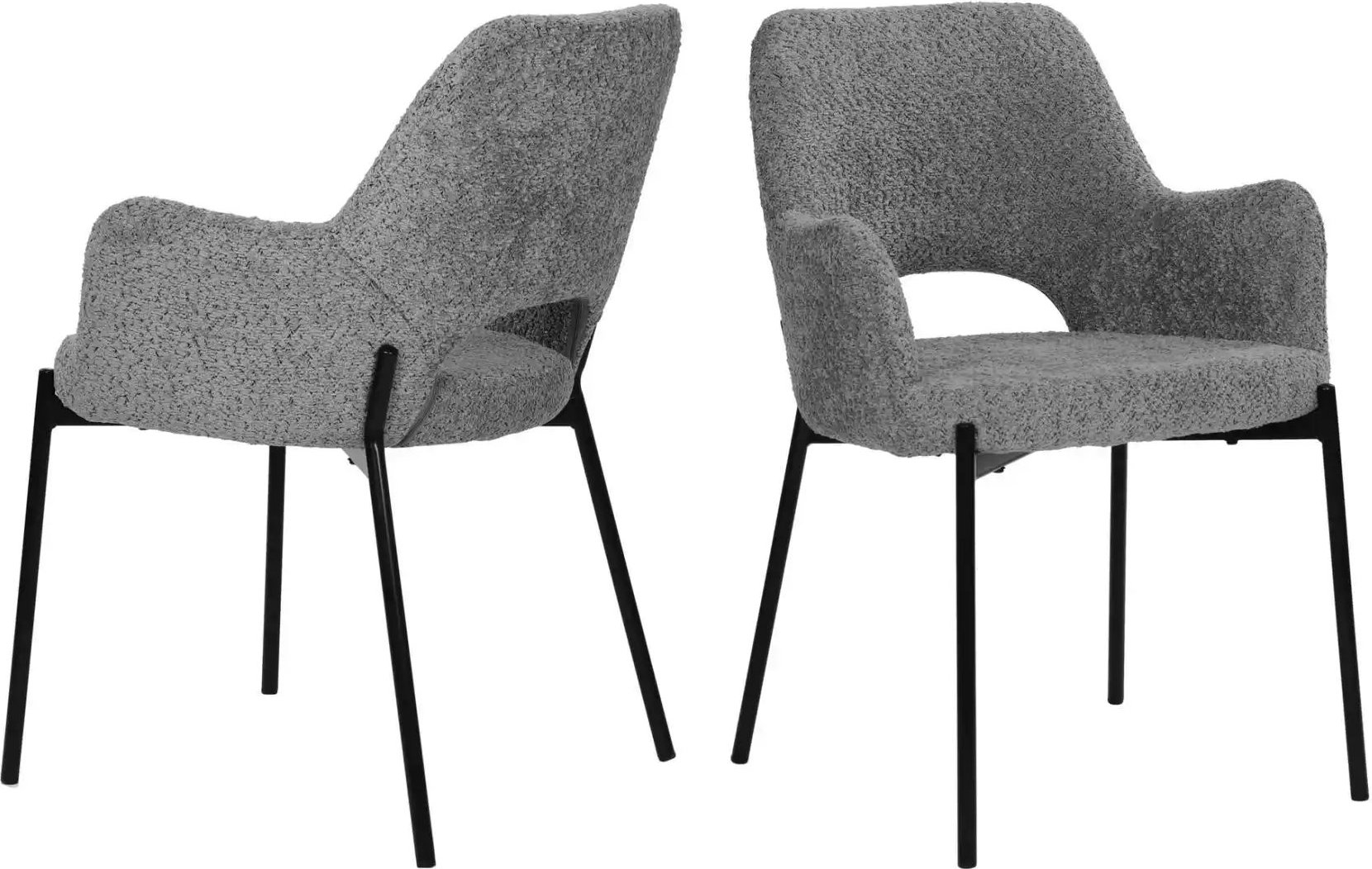 Armlehnstuhl 2er-Set ¦ grau ¦ Maße (cm): B: 60,5 H: 84 Stühle > Polsterstühle - Höffner