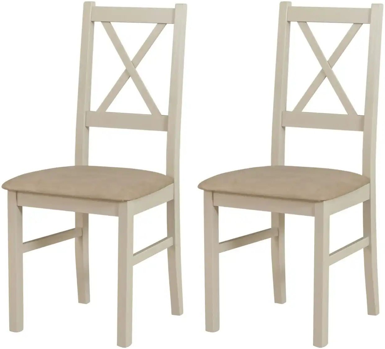 Esszimmerstuhl 2er-Set ¦ creme ¦ Maße (cm): B: 43 H: 94 Stühle > Küchenstühle > Polster Küchenstühle - Höffner