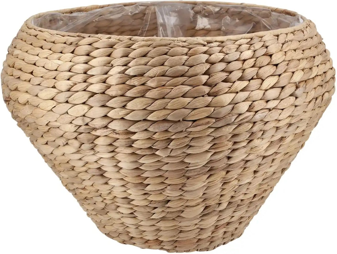 Übertopf ¦ braun ¦ Wasserhyazinthe,Kunststoff,Metall ¦ Maße (cm): H: 28 Ø: 40 Accessoires > Dekoartikel - Höffner