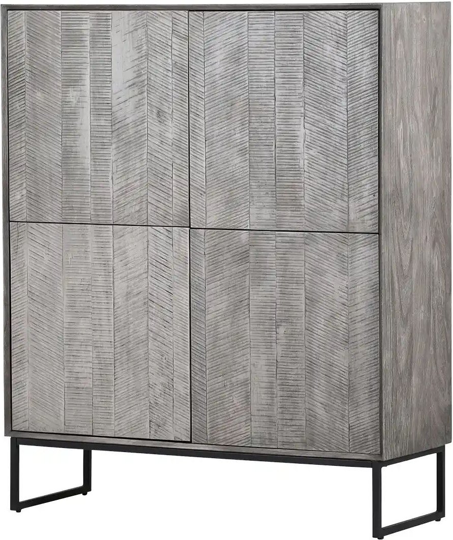 Highboard  Rack ¦ grau ¦ Maße (cm): B: 115 H: 138 T: 42.0 Kommoden & Sideboards > Highboards - Höffner