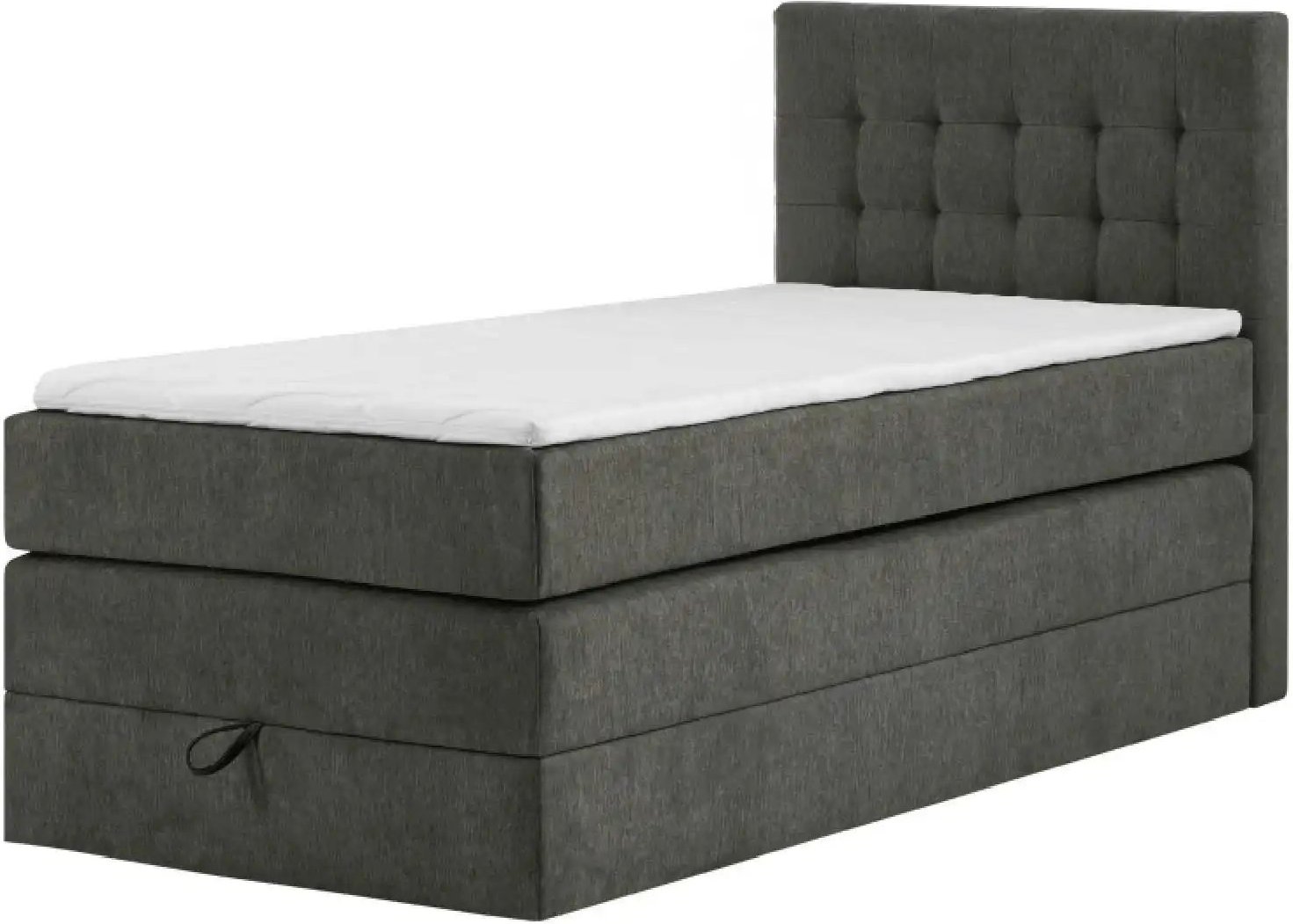 Boxspringbett mit Bettkasten Barcelona ¦ grau ¦ Maße (cm): B: 90 H: 110 Betten > Boxspringbetten - Höffner