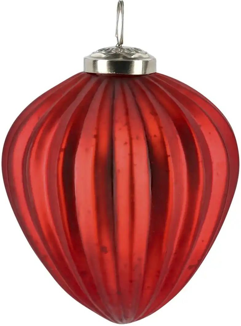 Thumbnail - HOME STORY Weihnachtsbaumschmuck ¦ rot ¦ Glas,Aluminium ¦ Maße (cm): H: 9 Ø: 7.5 Weihnachten - Höffner