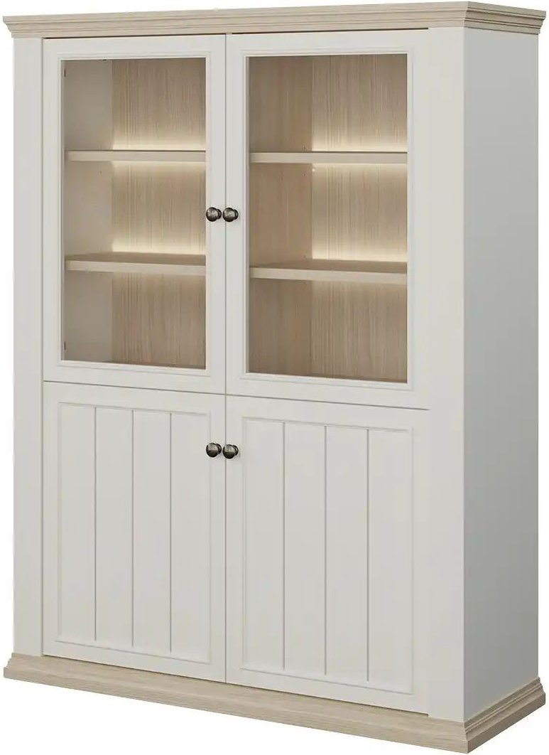 Vitrine Countryside ¦ weiß ¦ Maße (cm): B: 119,5 H: 156,1 T: 43.5 Schränke > Vitrinen - Höffner