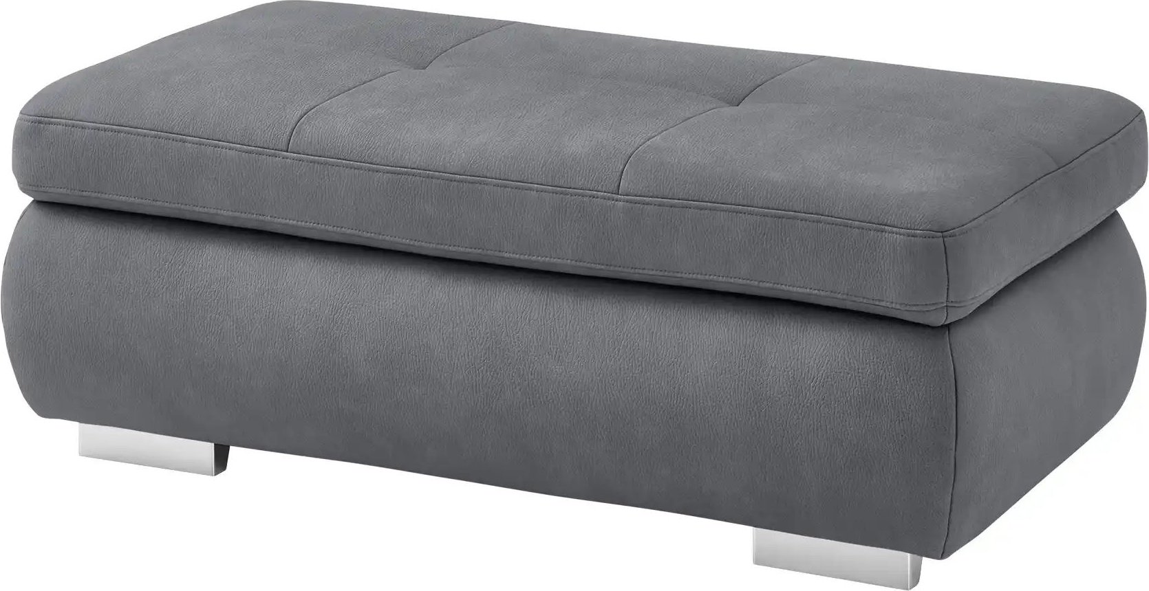 Thumbnail - Lounge Collection XXL- Hocker aufklappbar Affair ¦ grau ¦ Maße (cm): B: 129 T: 64.0 Polstermöbel > Hocker - Höffner