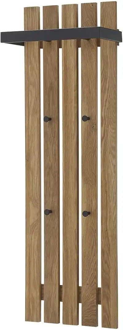 Garderobenpaneel Mörlen ¦ holzfarben ¦ Massivholz,Metall ¦ Maße (cm): B: 40 H: 120 T: 22.0 Garderoben & Kleiderstangen ...