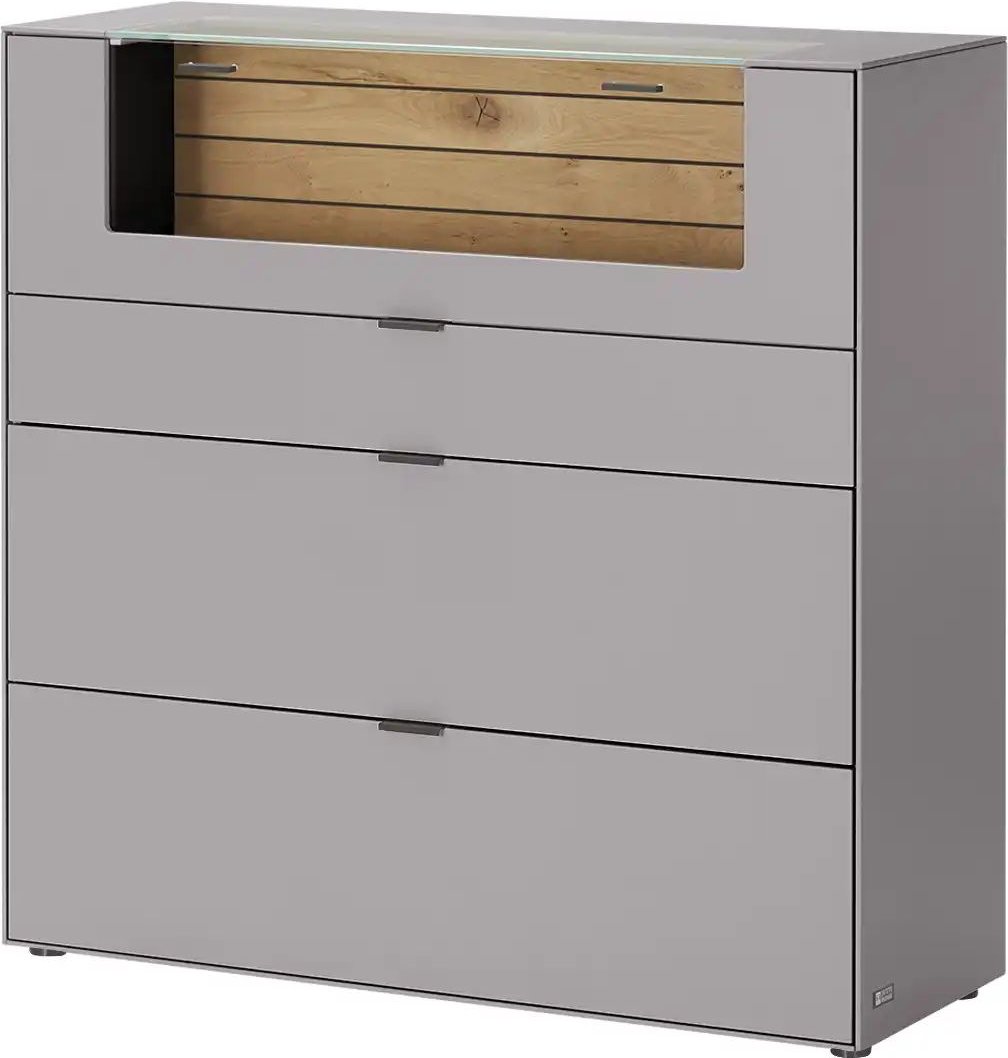Jette Home Highboard Como ¦ grau ¦ Maße (cm): B: 122 H: 122 T: 46.0 Kommoden & Sideboards > Highboards - Höffner
