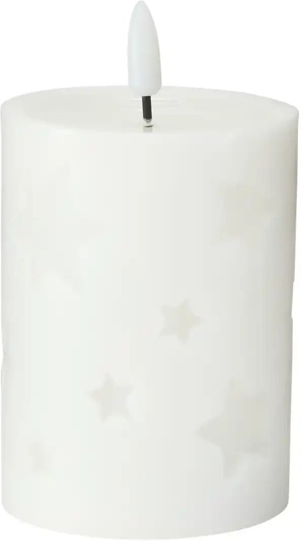 HOME STORY LED Kerze Stern ¦ weiß ¦ Wachs,Kunststoff ¦ Maße (cm): H: 10 Ø: 7.5 Weihnachten - Höffner