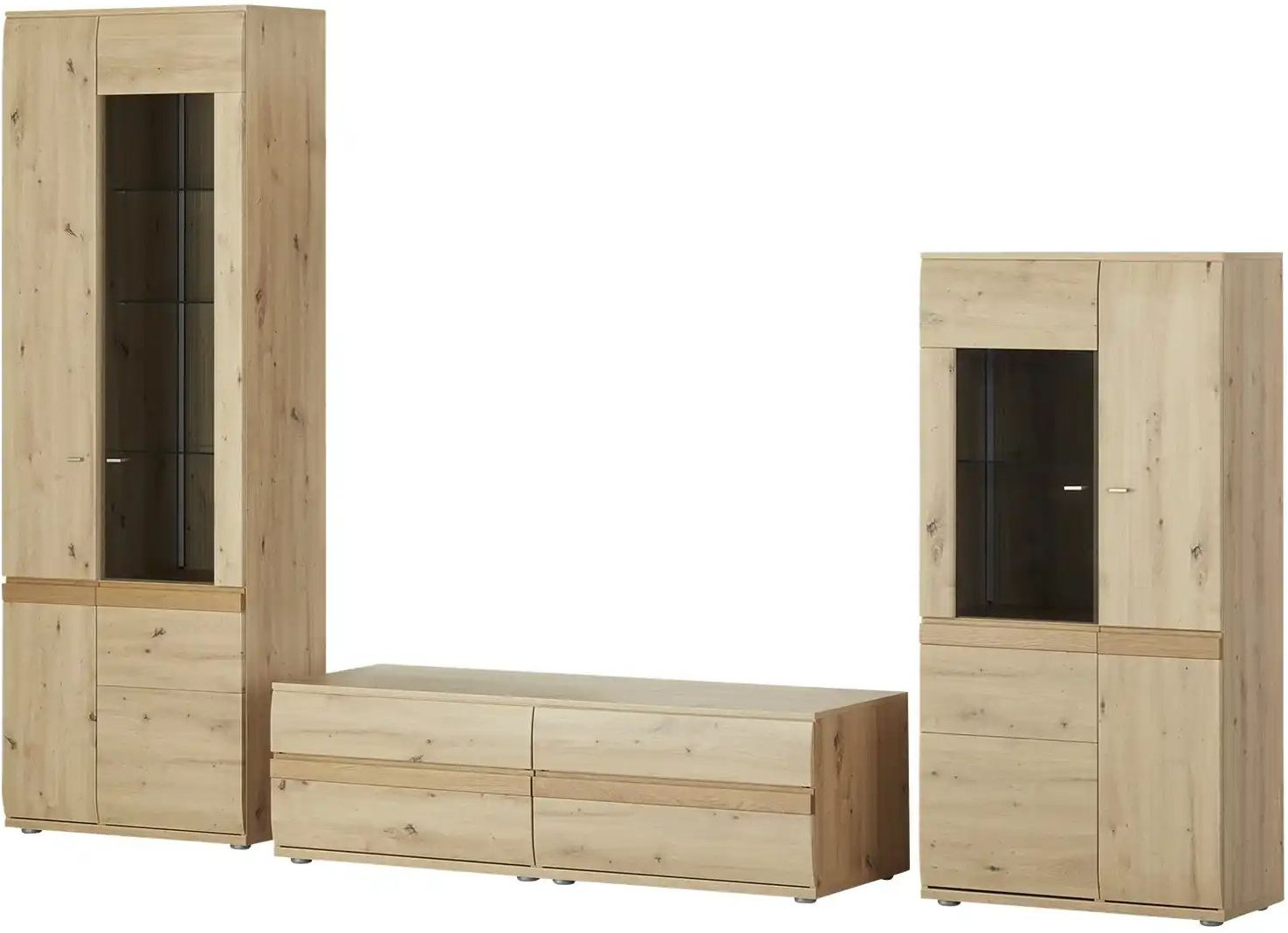 Wohnkombination Binz ¦ holzfarben ¦ Maße (cm): B: 300 H: 215 T: 53.0 Kommoden & Sideboards > Wohnwände - Höffner