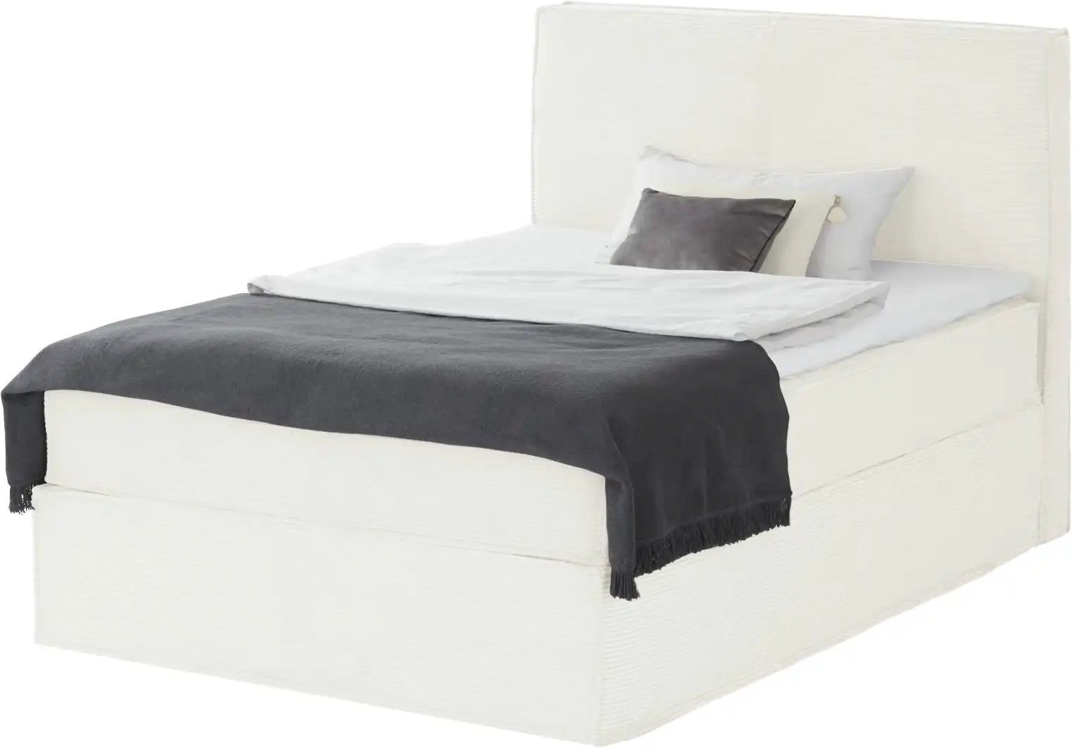 Boxi Boxspringbett mit trendigem Keder Boxi ¦ creme ¦ Maße (cm): B: 140 H: 125 Betten > Boxspringbetten - Höffner