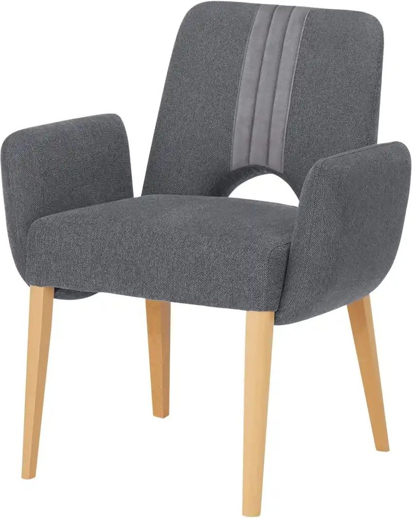 Gray & Jones Esszimmerstuhl mit Bezugskombi Ansgar ¦ grau ¦ Maße (cm): B: 73 H: 86 T: 57.0 Stühle > Esszimmerstühle > Es...