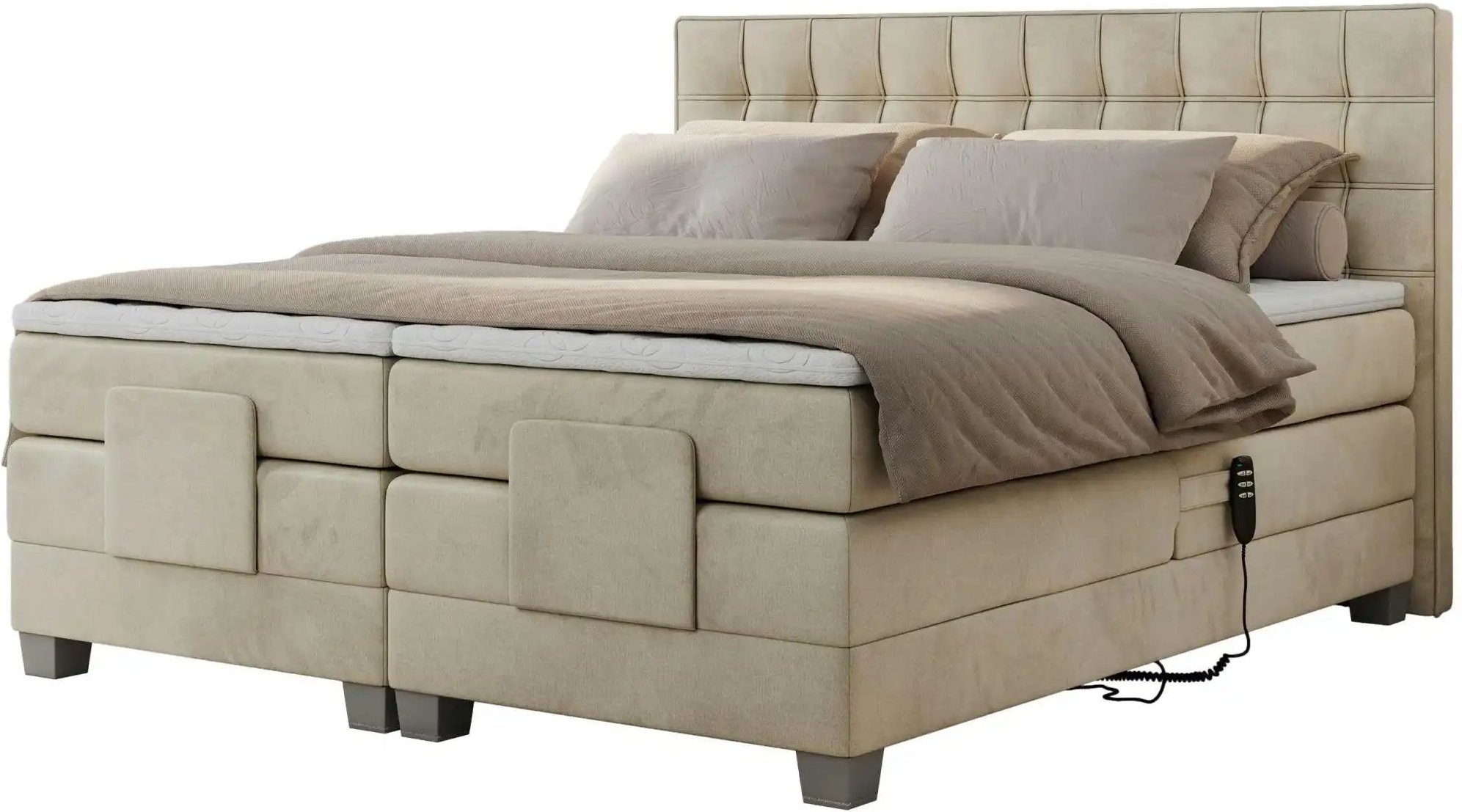 Motor Boxspringbett mit Bettkasten Elektro ¦ beige ¦ Maße (cm): B: 168 H: 118 Betten > Boxspringbetten - Höffner