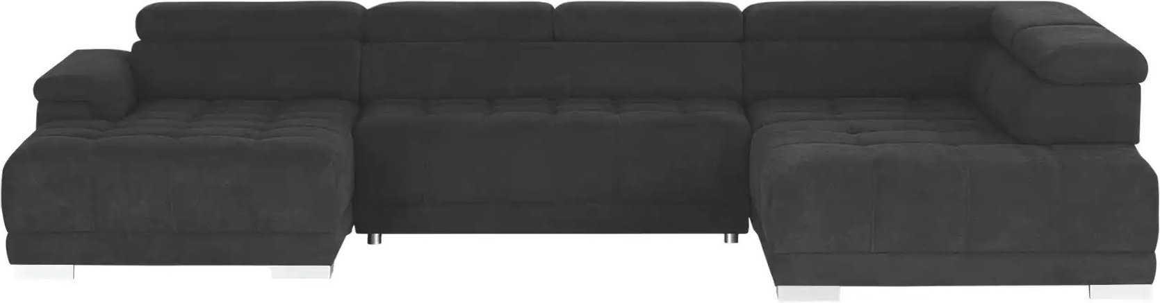 switch Wohnlandschaft aus Mikrofaser Campo ¦ grau ¦ Maße (cm): B: 374 H: 101 T: 220.0 Polstermöbel > Sofas > Wohnlandsch...