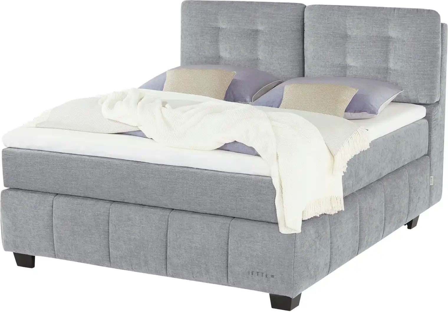 Jette Home Boxspringbett Jette Pillow ¦ grau ¦ Maße (cm): B: 162 H: 140,5 Betten > Boxspringbetten - Höffner