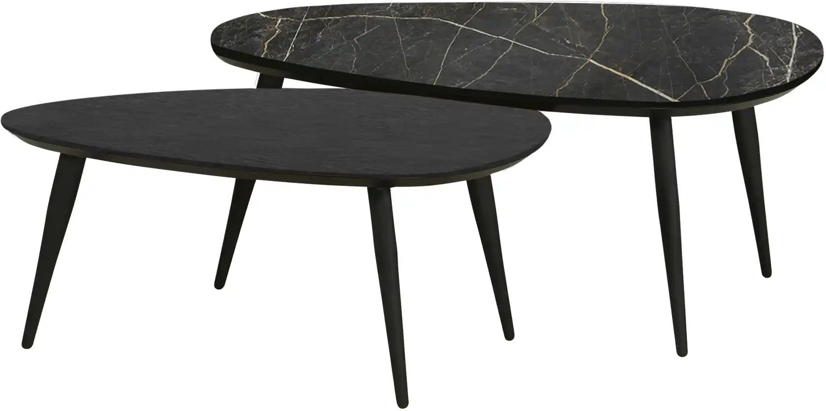 Thumbnail - uno Couchtisch 2er Set XL Dortmund ¦ schwarz Tische > Couchtische > Couchtische andere Formen - Höffner