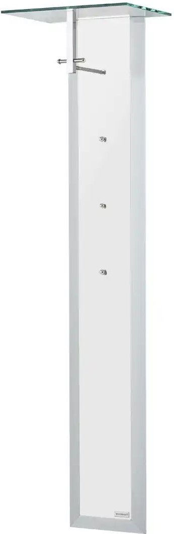 Wohnwert Garderobenpaneel Intro ¦ weiß ¦ Holzwerkstoff,Glas ¦ Maße (cm): B: 52 H: 195 T: 35.0 Garderoben & Kleiderstang...