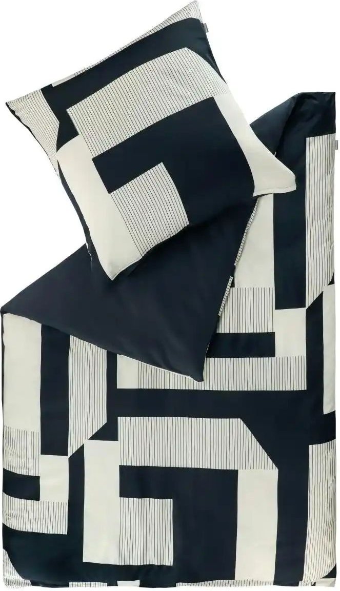 Thumbnail - Musterring Satin Wende-Bettwäsche Slow ¦ schwarz ¦ Maße (cm): B: 135 H: 1,5 Bettwaren > Bettwäsche > Bettwäsche ganzjäh...