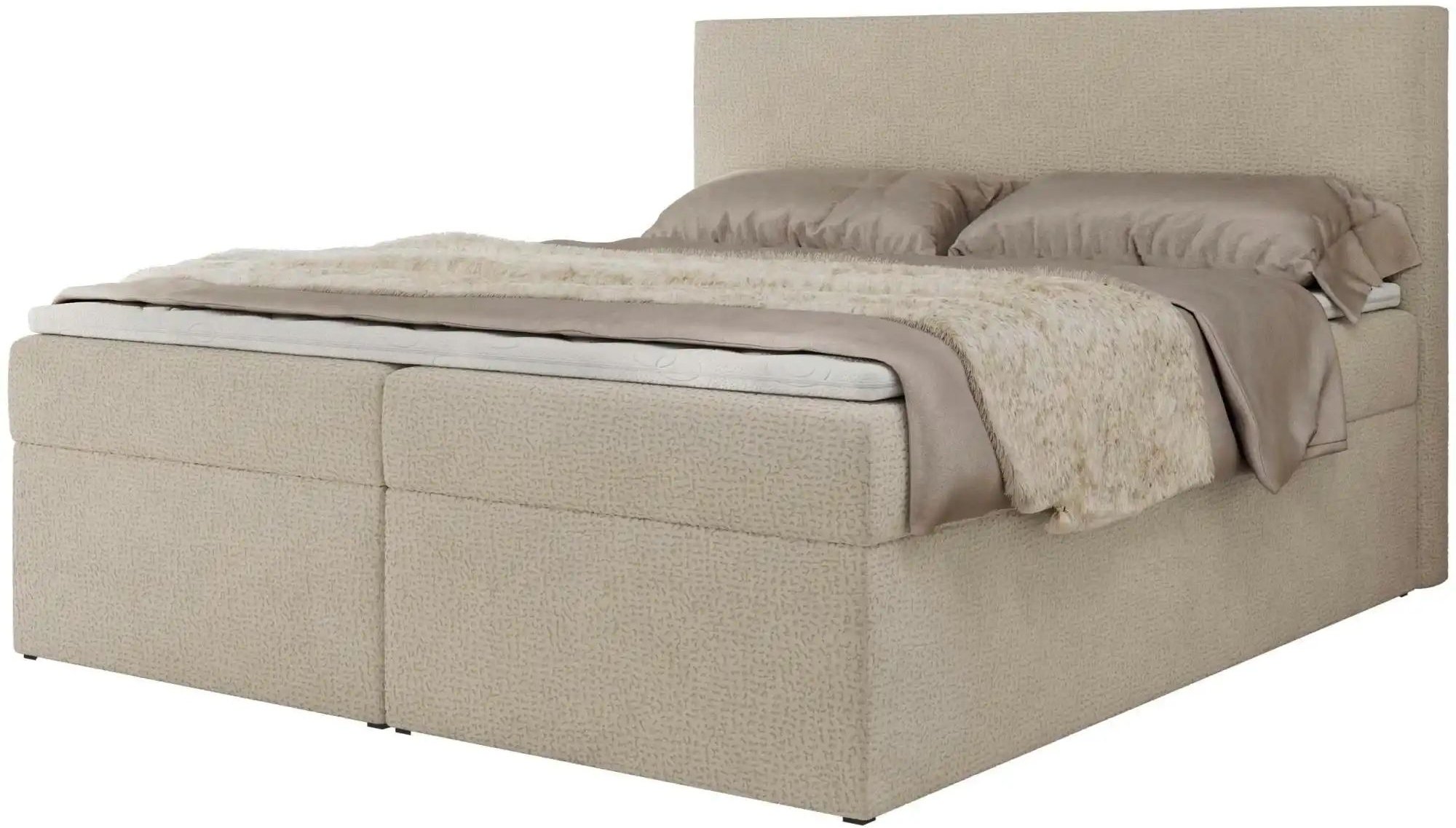 Boxbett mit Bettkasten Jaguar ¦ beige ¦ Maße (cm): B: 144 H: 119 Betten > Komfortbetten - Höffner