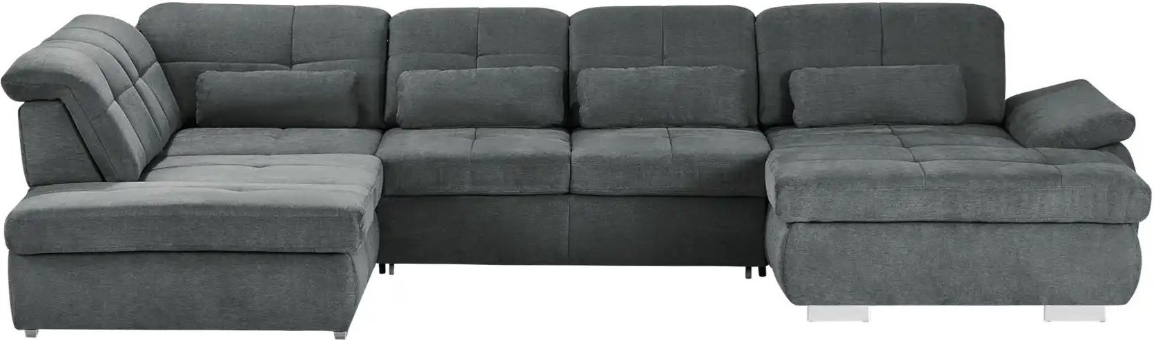 Wohnlandschaft mit Funktion Perry ¦ grau ¦ Maße (cm): B: 374 Polstermöbel > Sofas > Wohnlandschaften - Höffner