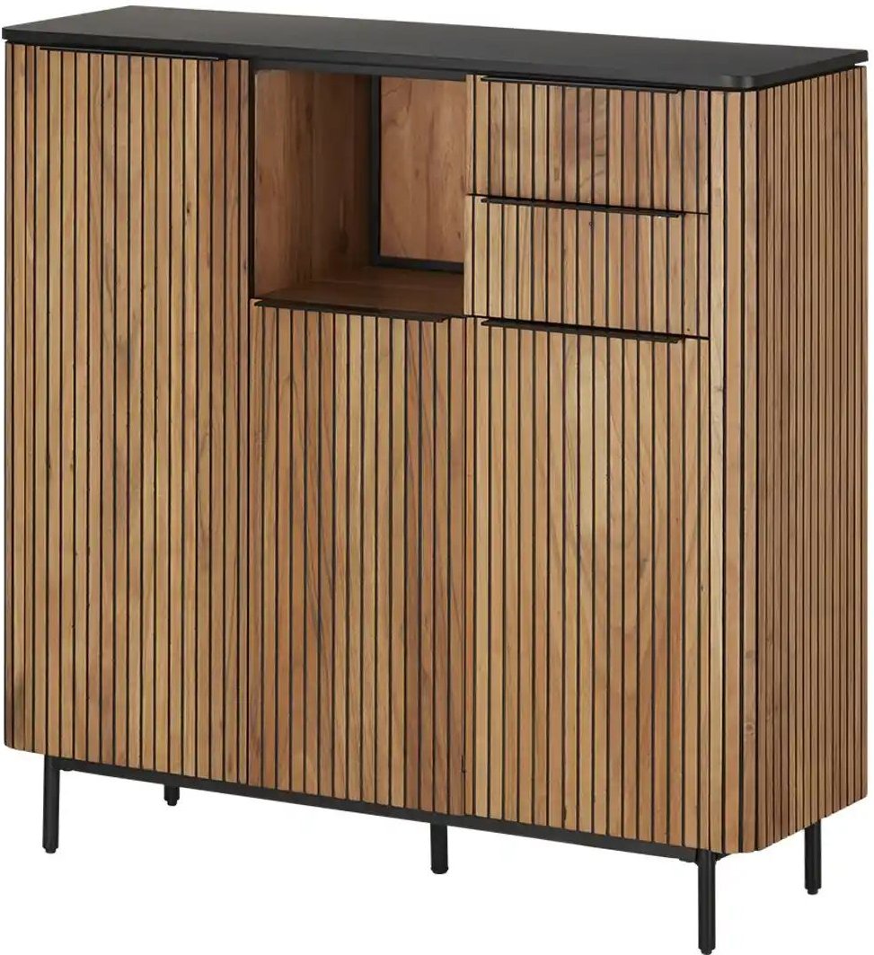 Thumbnail - Highboard Amsterdam ¦ holzfarben ¦ Maße (cm): B: 130 H: 125 T: 42.0 Kommoden & Sideboards > Highboards - Höffner